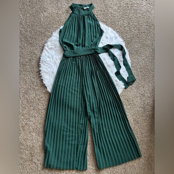 Kirundo Pants Jumpsuit Belted Green Womens Size Small - Picture 1 of 9